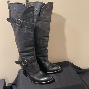 Black leather Aldo boots size 8